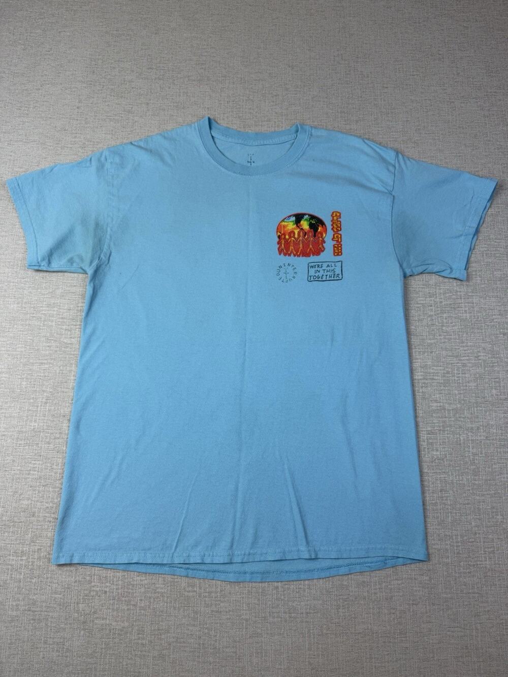 Travis Scott Cactus Jack Class of 2020 T-Shirt Mens Large Blue Graduation Tee